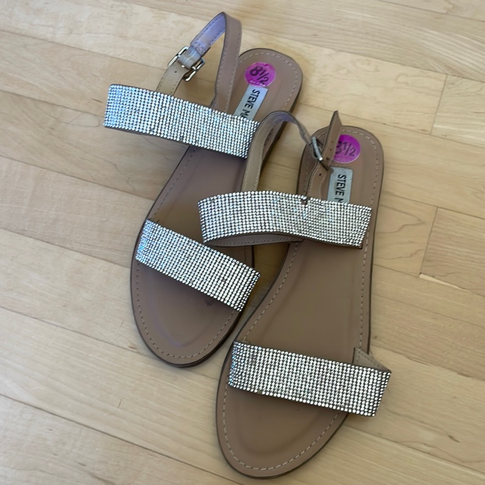 Steve Madden sparkle sandal flats